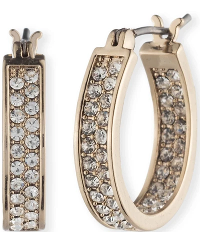 Givenchy Multi-Crystal Pave Hoop Earrings