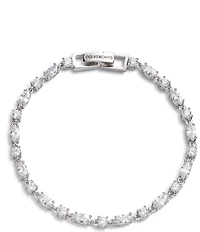 Givenchy Silver Tone Crystal Tennis Flex Line Bracelet
