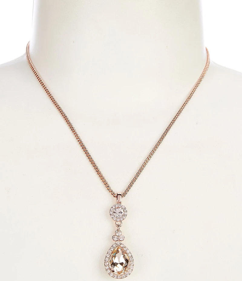 Givenchy Wingate Crystal Pendant Necklace