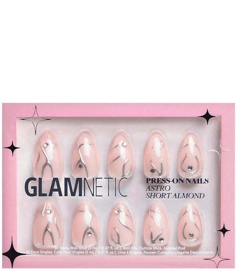 GLAMNETIC Astro Short Almond Nails