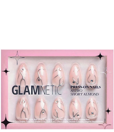 GLAMNETIC Astro Short Almond Nails