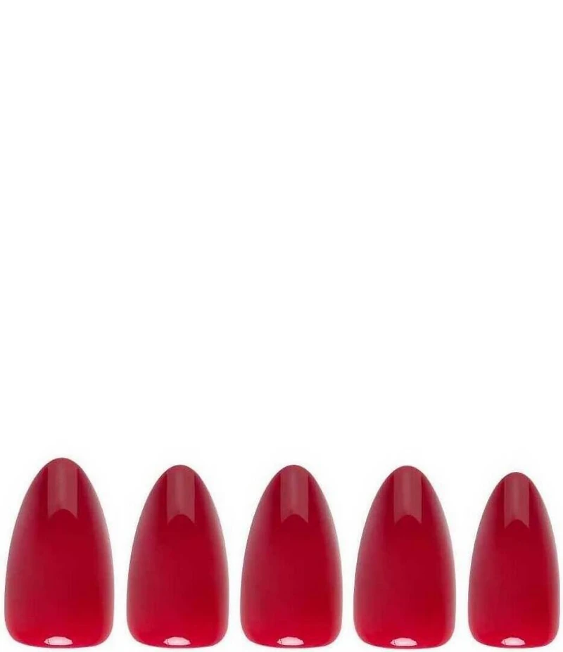 GLAMNETIC Classic Red Short Almond Nails