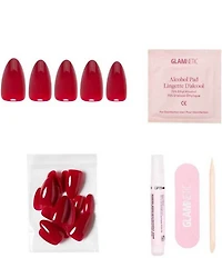 GLAMNETIC Classic Red Short Almond Nails