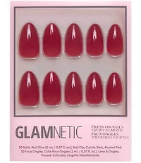 GLAMNETIC Classic Red Short Almond Nails