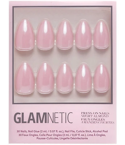 GLAMNETIC First Kiss Short Almond Nails