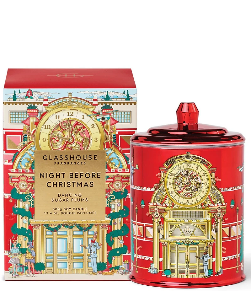 Glasshouse Fragrances Night Before Christmas Dancing Sugar Plums Triple Scented Candle