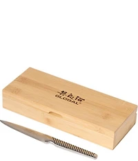 Global 4-Piece Steak Knife Set With Bamboo Box