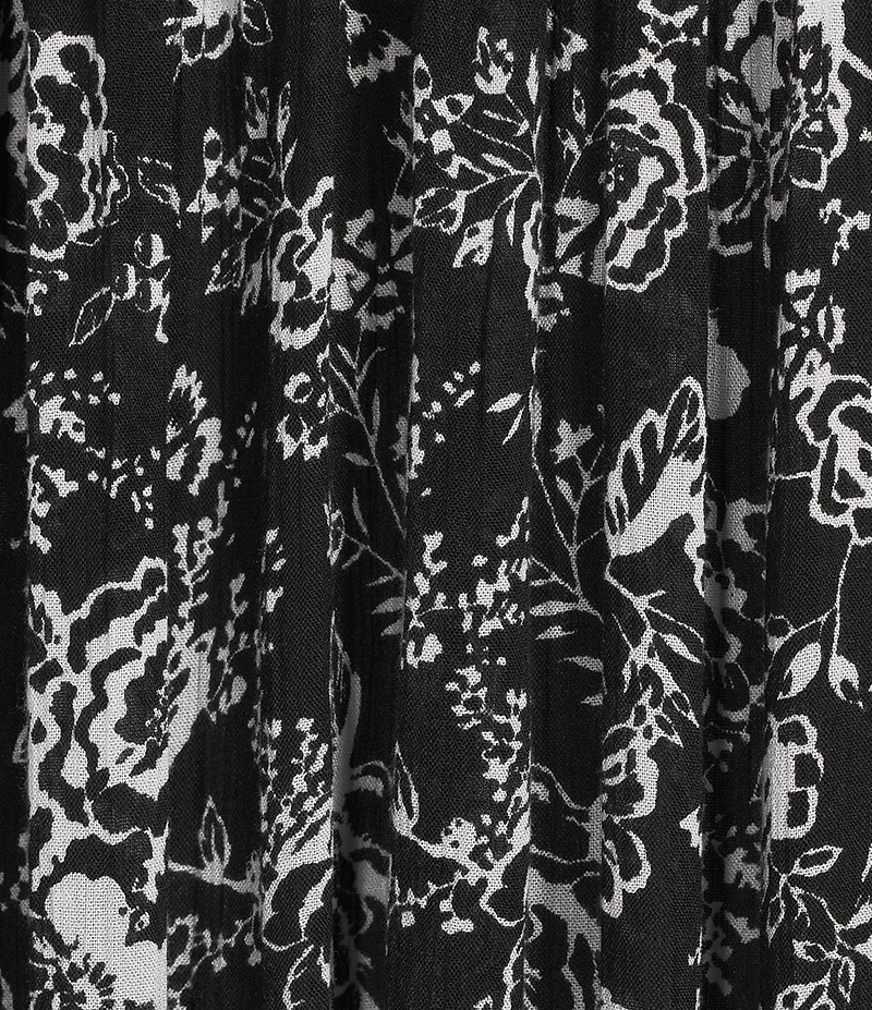 Go Softly Floral Print Short Sleeve V-Neck Zip-Front Patio Dress