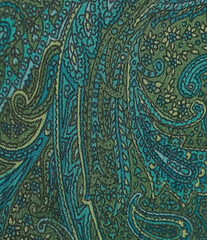 Go Softly Plus Size Paisley Short Sleeve V-Neck Zip-Front Crinkle Patio Dress