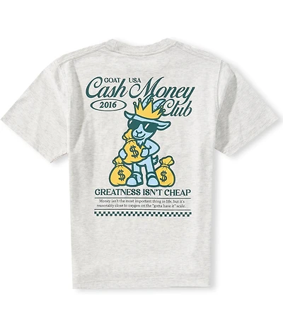 GOAT USA Big Boys Cash Money Club Graphic Short Sleeve T-Shirt