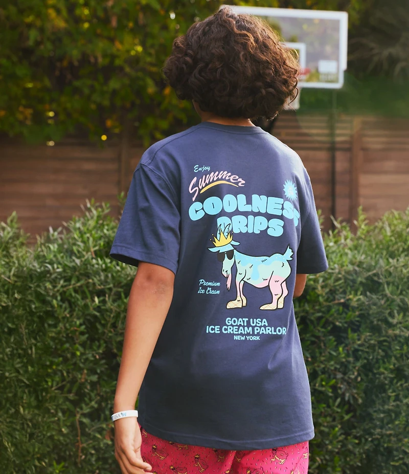 GOAT USA Big Boys Coolness Drip Graphic Short-Sleeve T-Shirt