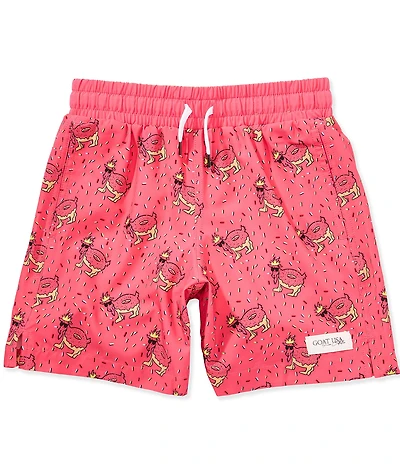 GOAT USA Big Boys Donut Print Swim Trunks