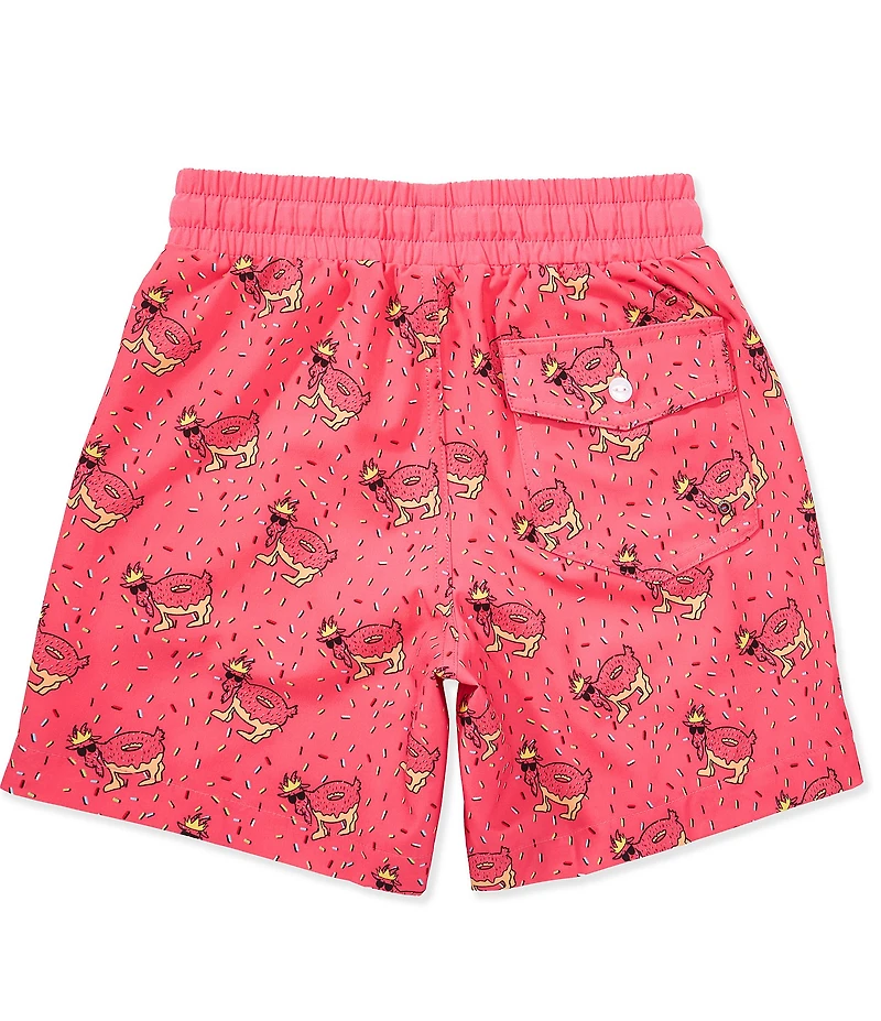 GOAT USA Big Boys Donut Print Swim Trunks