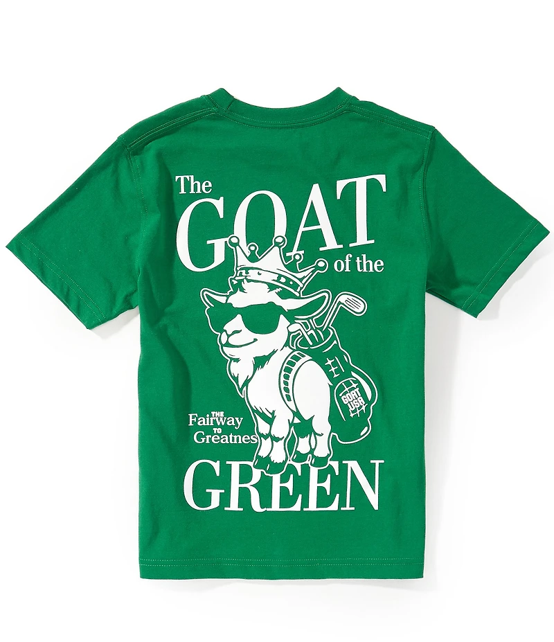 GOAT USA Big Boys Goat of the Green Graphic Short-Sleeve T-Shirt
