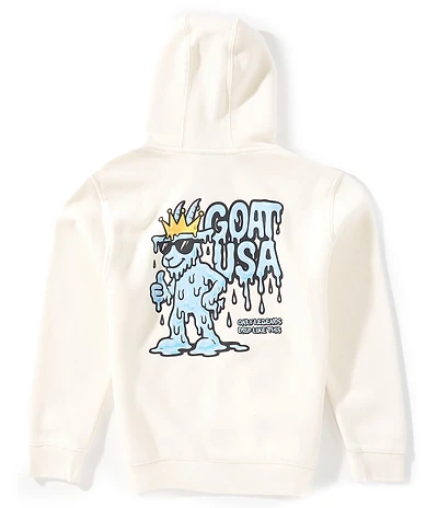 GOAT USA Big Boys Logo Drip Long Sleeve Hoodie