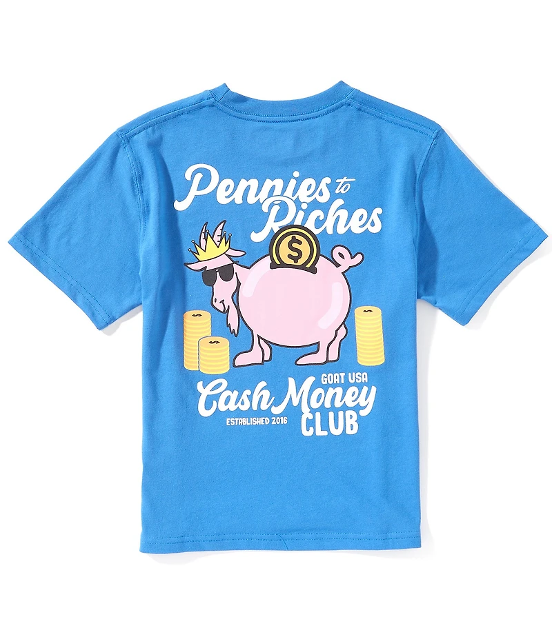 Goat USA Big Boys Pennies To Riches Graphic Short-Sleeve T-Shirt