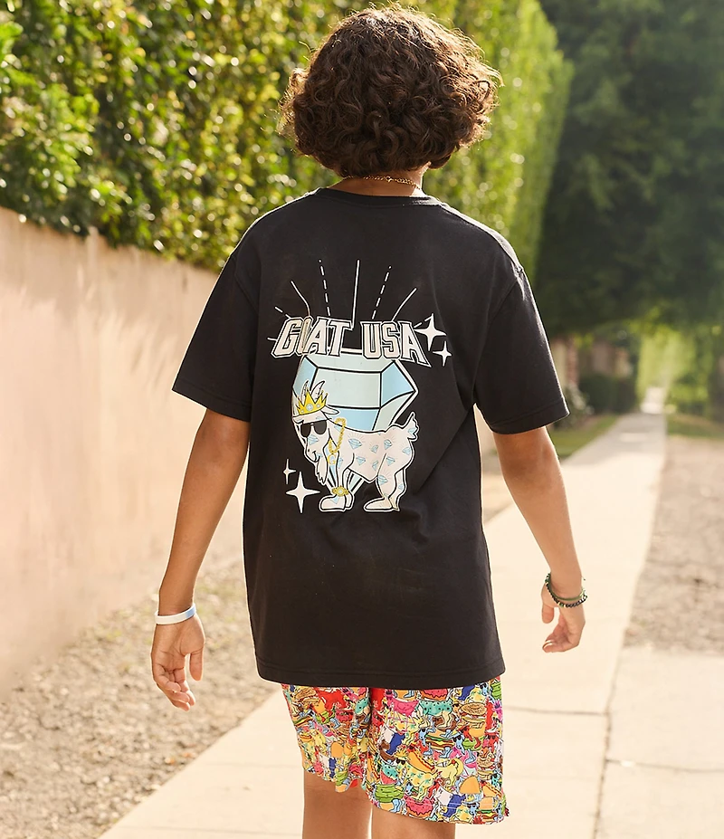 GOAT USA Big Boys Sticker Mesh Athletic Shorts