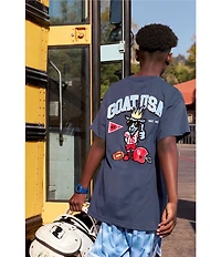 GOAT USA Big Boys Varsity Football Graphic Short Sleeve T-Shirt