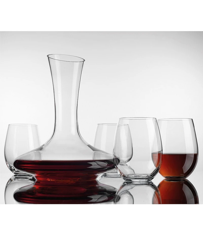 Godinger 9-Piece Carafe and Stemless Wine Set with Tools