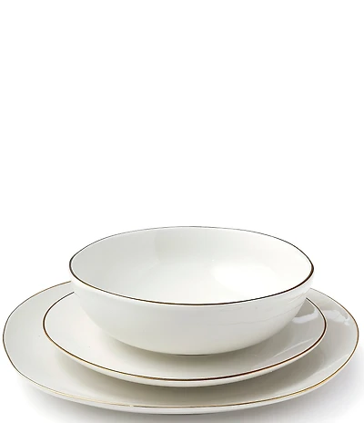 Godinger Andover White Porcelain 12-Piece, Service for 4