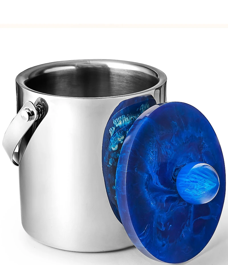 Godinger Azure Collection Stainless Ice Bucket, 8.75#double;