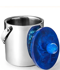 Godinger Azure Collection Stainless Ice Bucket, 8.75#double;