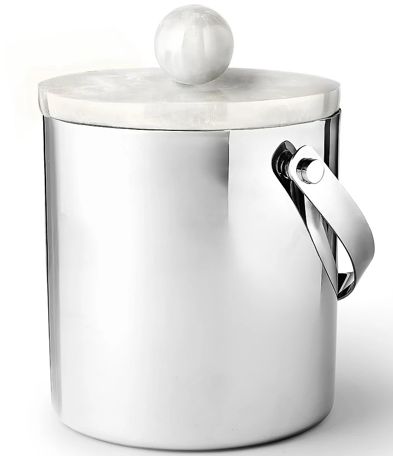 Godinger Azure Collection Stainless Ice Bucket, 8.75#double;
