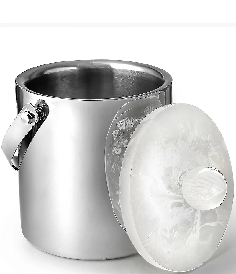 Godinger Azure Collection Stainless Ice Bucket, 8.75#double;