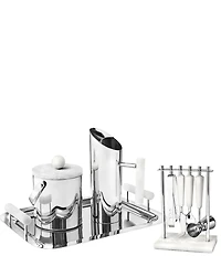 Godinger Azure Collection White Stainless Pitcher, 58.5 oz