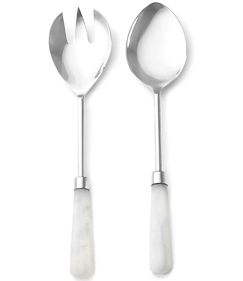 Godinger Azure White Salad Server Set of 2