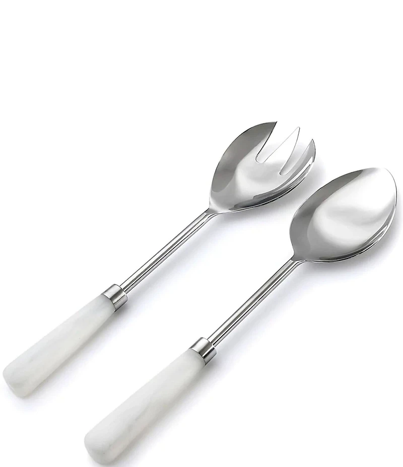 Godinger Azure White Salad Server Set of 2
