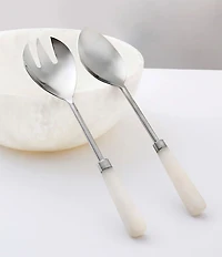 Godinger Azure White Salad Server Set of 2