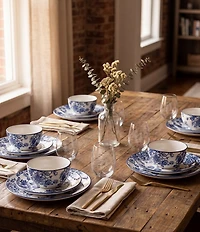 Godinger Banbury Porcelain 12-Piece Dinnerware Set