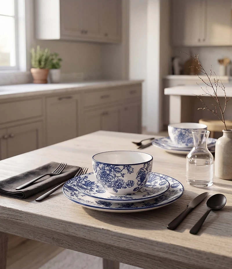 Godinger Banbury Porcelain 12-Piece Dinnerware Set