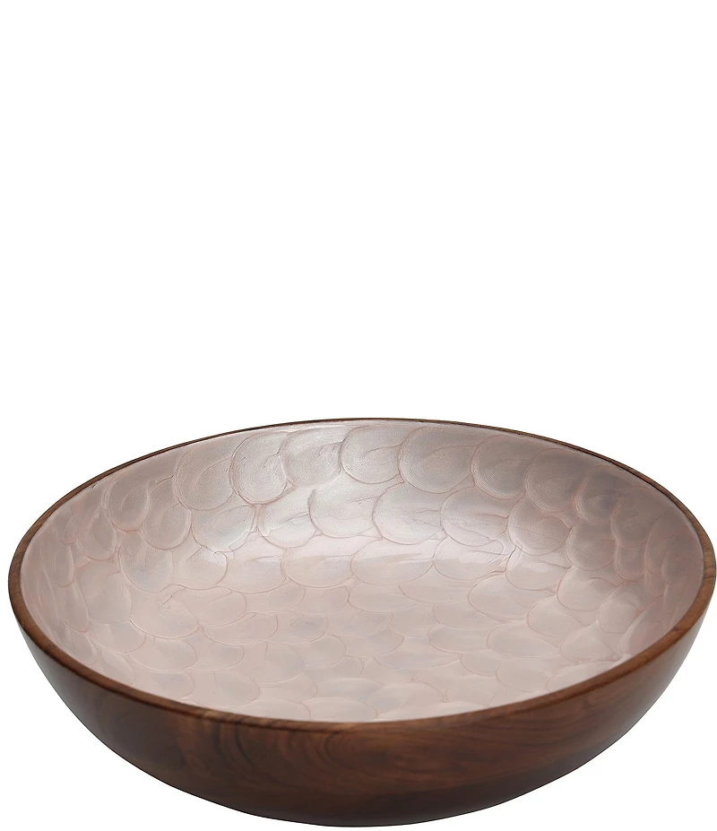 Godinger Capri Wood Serving Bowl, 12#double;