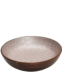 Godinger Capri Wood Serving Bowl, 12#double;