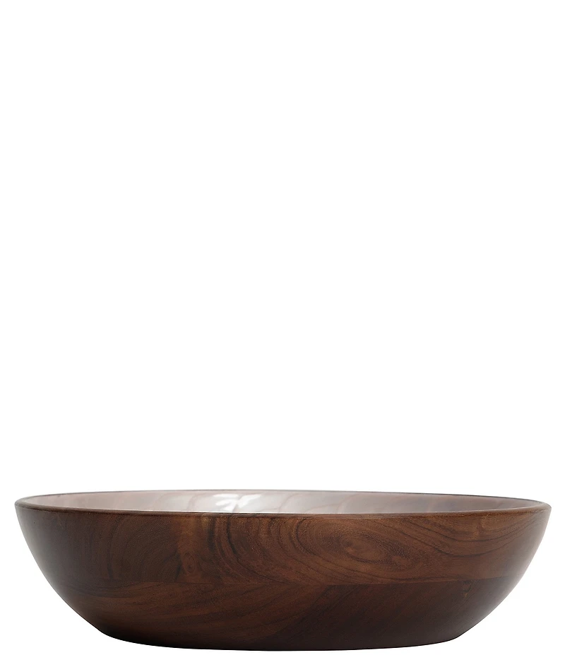 Godinger Capri Wood Serving Bowl, 12#double;