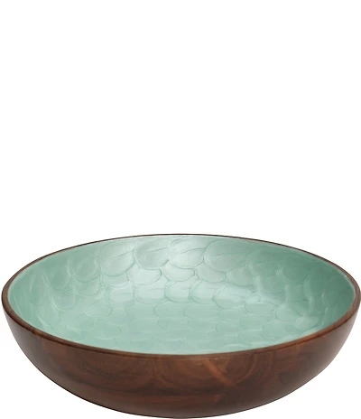 Godinger Capri Wood Serving Bowl, 12#double;