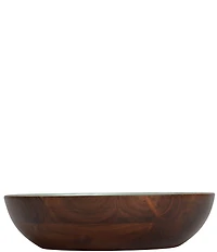 Godinger Capri Wood Serving Bowl, 12#double;