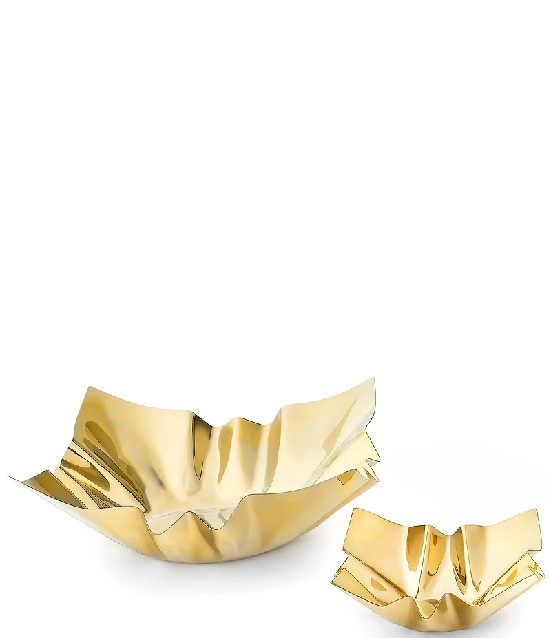 Godinger Cerro Collection Large Square Stainless Bowl, 11.75#double;