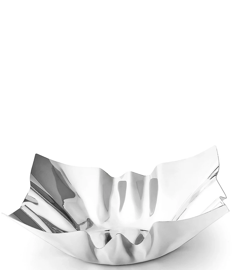 Godinger Cerro Collection Large Square Stainless Bowl, 11.75#double;