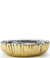 Godinger Cerro Gold Double Wall Oval Serve Bowl, Small