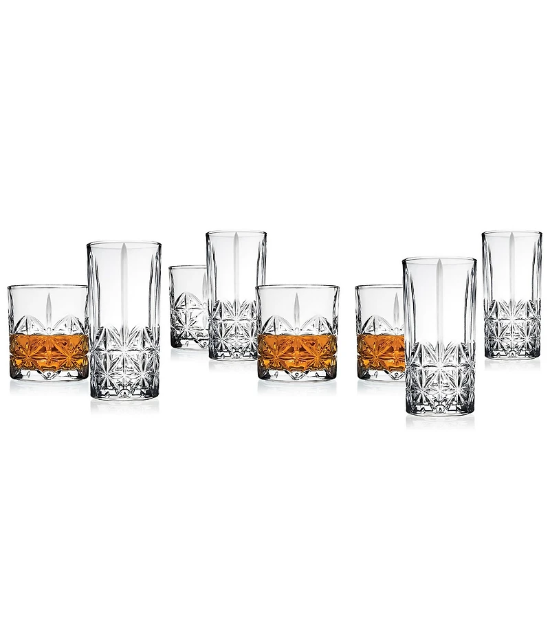 Godinger Corby Barware Glasses, Set of 8