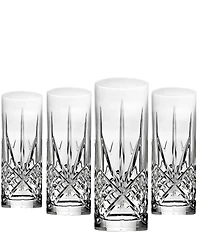 Godinger Dublin Cooler/Tom Collins Highball Glasses, Set of 4