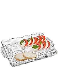 Godinger Dublin Crystal Rectanglular Tray 16#double;