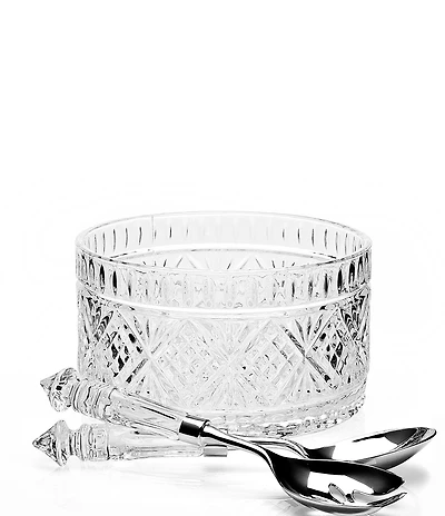 Godinger Dublin Crystal Salad Bowl and Server Set