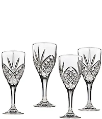 Godinger Dublin Crystal Goblet Glasses, Set of 4