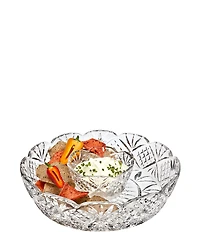 Godinger Dublin Large Chip and Dip Crystal Serving Bowl