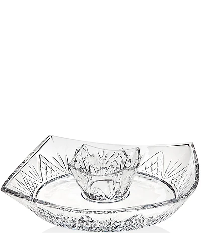 Godinger Dublin Square Chip and Dip Server, 10#double;