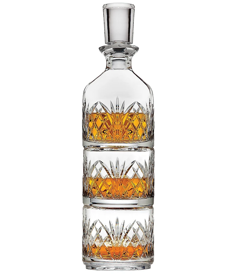 Godinger Dublin Stacking Decanter & Whiskey Glasses Set
